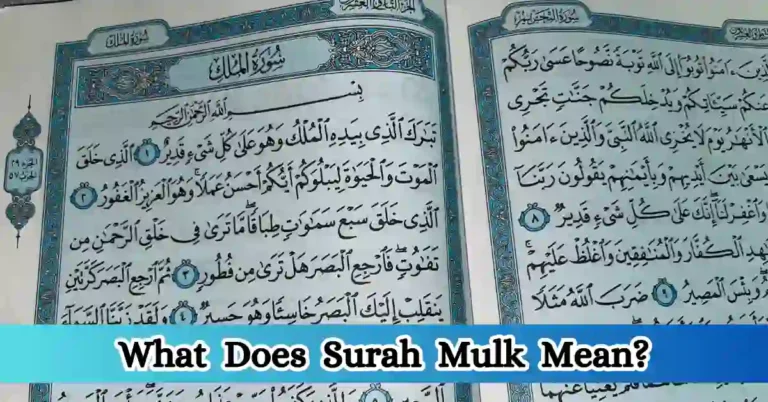 What Does Surah Mulk Mean