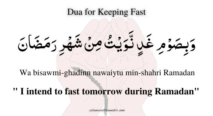 Dua for Keeping Fast in english