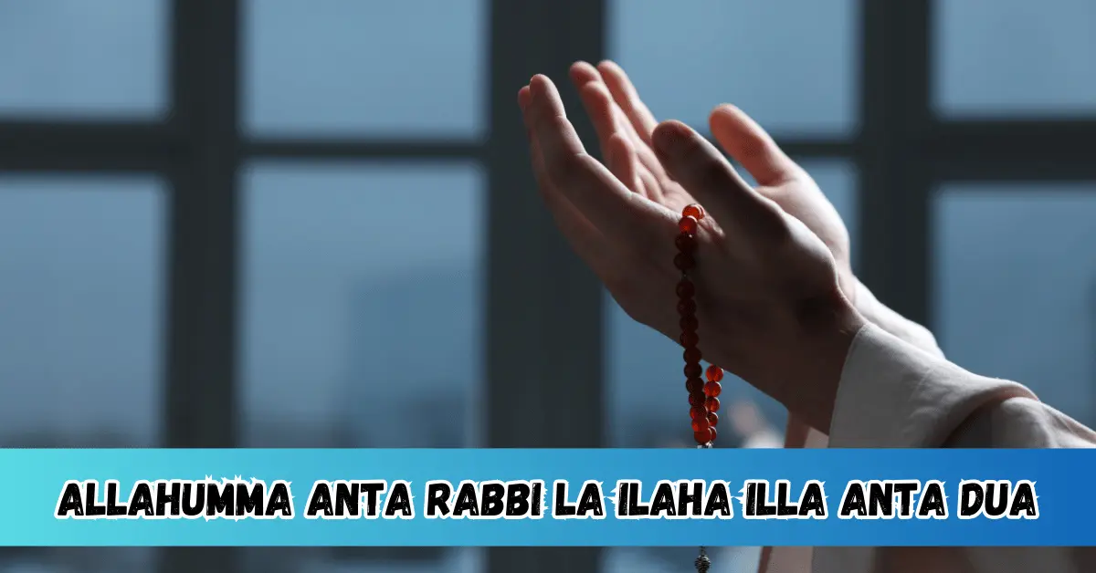 Allahumma Anta Rabbi La Ilaha illa Anta Dua